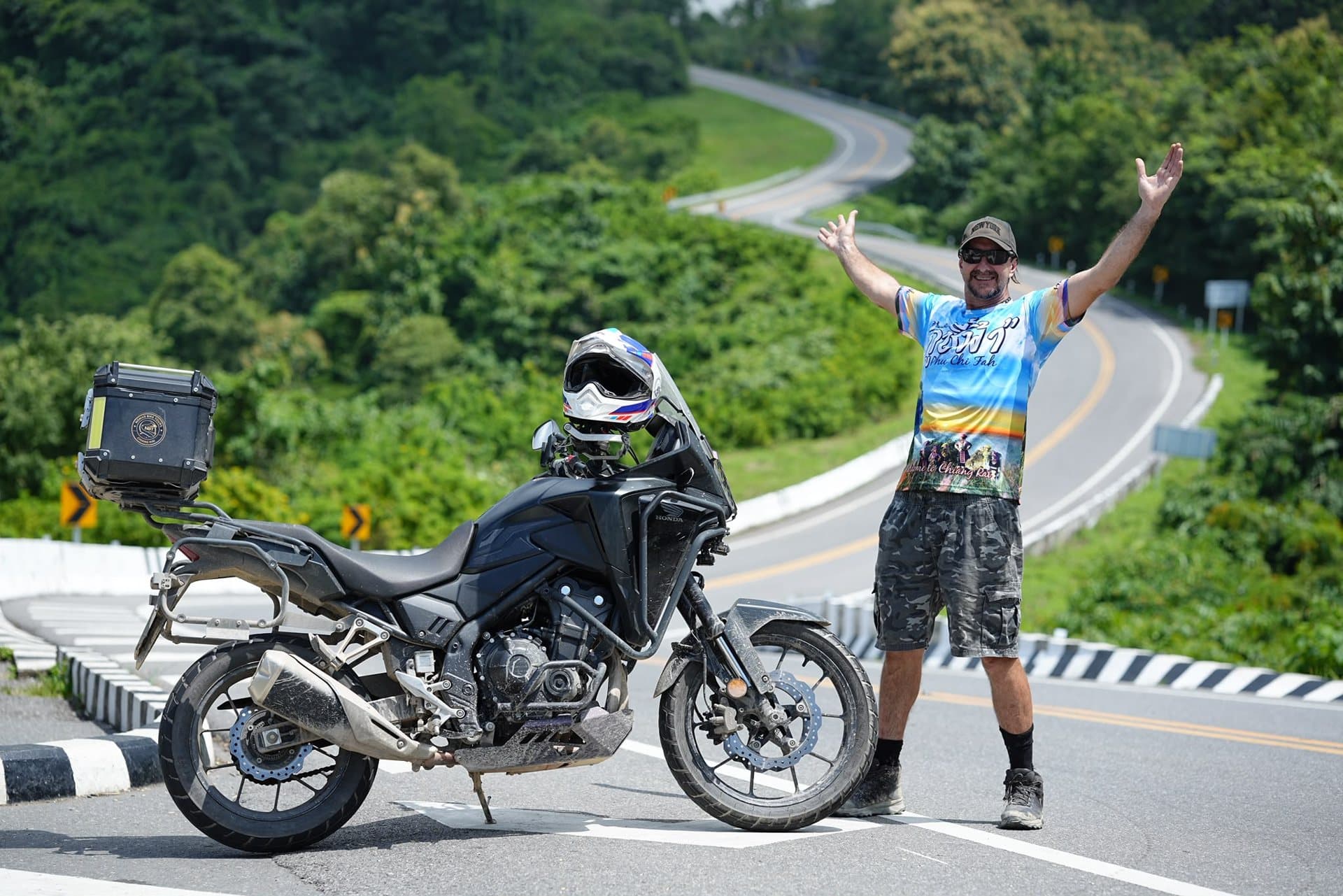 Riders at the top of a climb on the NBT Super Loop